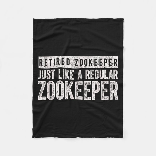Cobertor De Velo Retired Zookeeper Funny Zoo Keeper Retirement  (Frente)