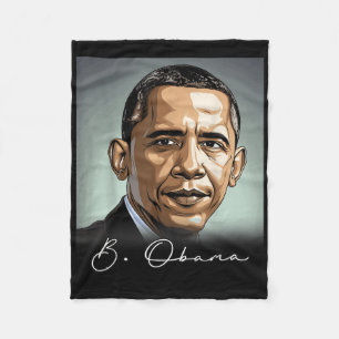 Cobertor De Velo Retrato Barack Obama Presidente Patriótico
