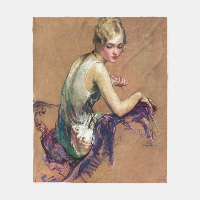 Cobertor De Velo Retrato de Pastel (Frente)