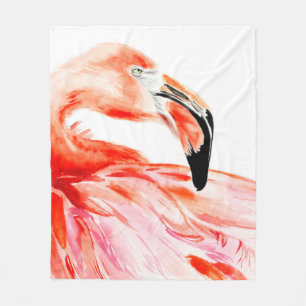Cobertor De Velo Retrato do perfil de pássaro Flamingo rosa, beleza