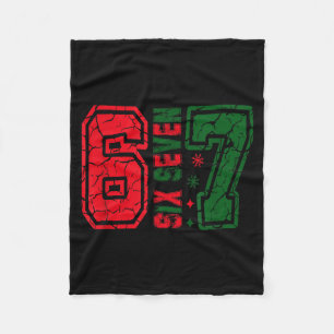 Cobertor De Velo Retro 67 Divertido Seis Sete Meme 6 7 Número Natal