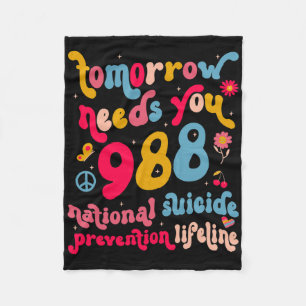 Cobertor De Velo Retro Amanhã Precisa De 988 Para A Prevenção Do Su