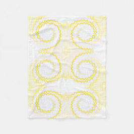 Cobertor De Velo Retrô amarelo branco de cor azul esbranquiçada