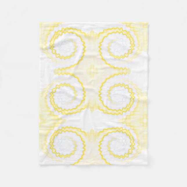 Cobertor De Velo Retrô amarelo branco de cor azul esbranquiçada (Frente)