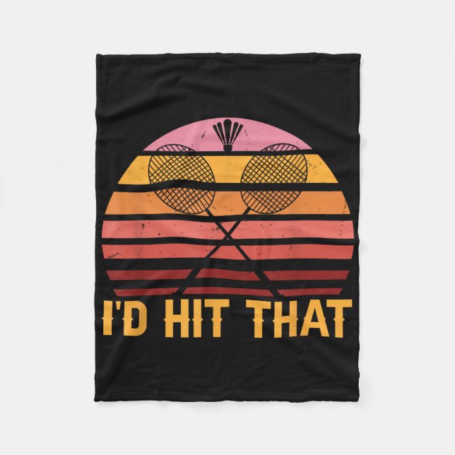 Cobertor De Velo Retro Badminton Id Hit That  (Frente)