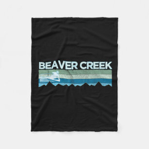Cobertor De Velo Retro Beaver Creek, Colorado Distress Skiing