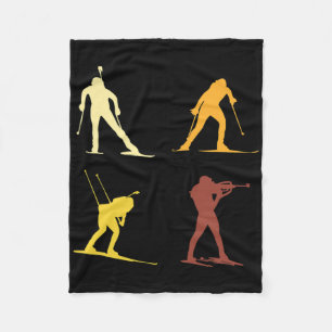 Cobertor De Velo Retro Biathlon Wintersport Cross Country Skiing Sh