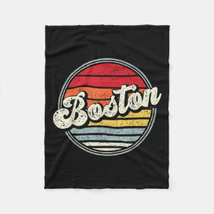Cobertor De Velo Retro Boston Home State Legal Estilo 70s Sunset Me
