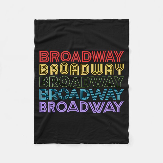 Cobertor De Velo Retro Broadway Music Lover Theatre Musical Theater (Frente)