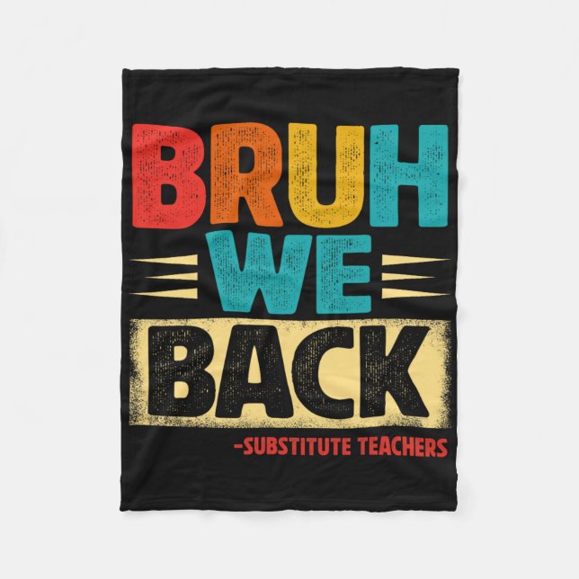 Cobertor De Velo Retro Bruh Nós Ck Professores Substitutos Engraçad (Frente)