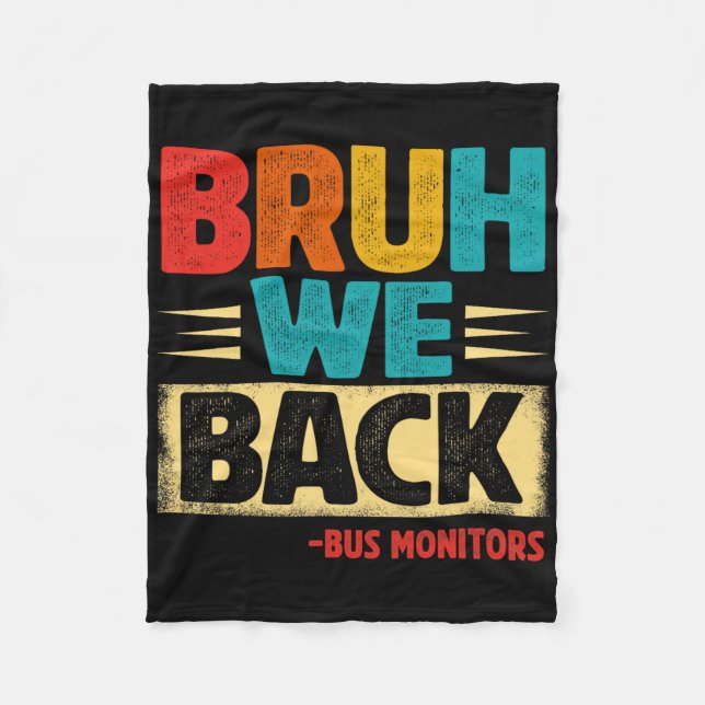 Cobertor De Velo Retro Bruh Nós Voltamos Monitores De Ônibus Engraç (Frente)