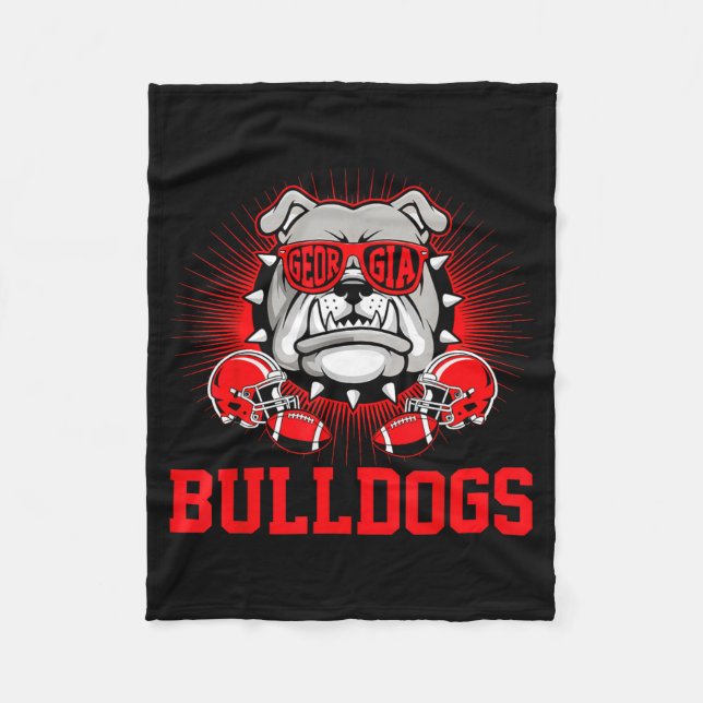 Cobertor De Velo Retro Bulldogs Tees Cute Bulldogs Men Women Boy Ki (Frente)