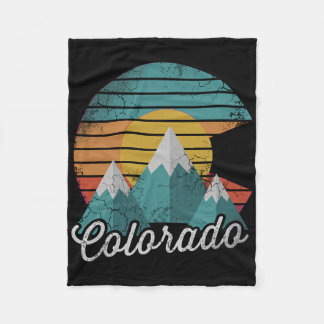Cobertor De Velo Retro Colorado Mountain Home Love Family Férias