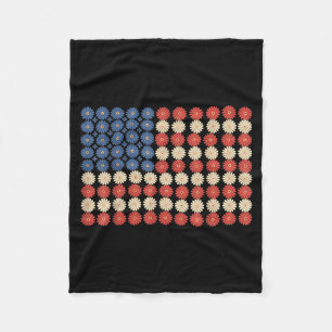 Cobertor De Velo Retro Daisy Flor Bandeira Americana Mulheres 4 De
