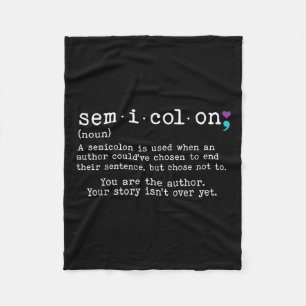 Cobertor De Velo Retrô - Definição de Semicolon Prevenção Suicida e