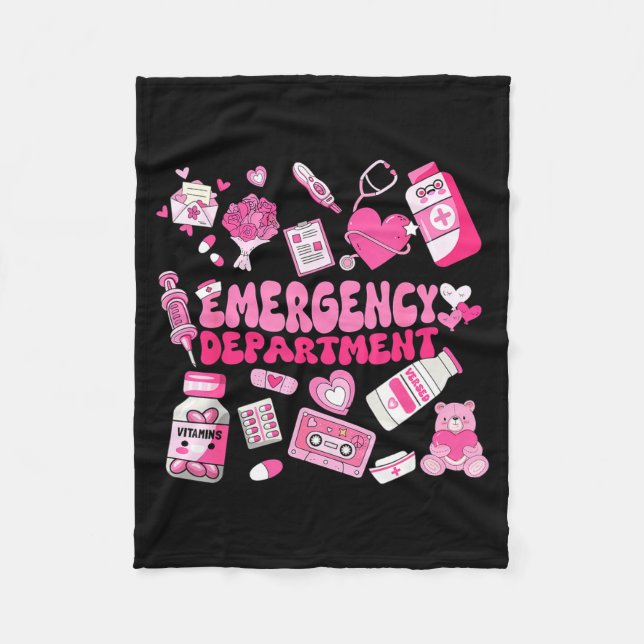 Cobertor De Velo Retro Emergency Department Nk Valentine Er Nurse W (Frente)