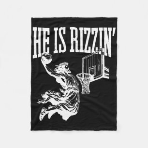 Cobertor De Velo Retro Engraçado Ele É Rizzie Páscoa Cristã Brincan