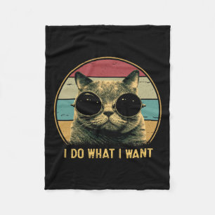 Cobertor De Velo Retro Eu Faço O Que Eu Quero Com O Pão De Gato Eng