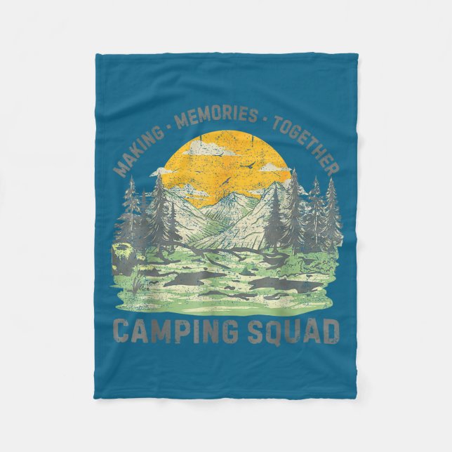 Cobertor De Velo Retro Family Camng Crew Est 2025 Camper Camp Camng (Frente)
