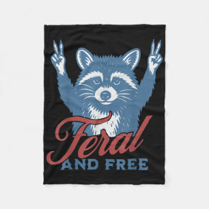 Cobertor De Velo Retrô Feral E Grátis Quarto 4 De Julho Guaxinim Me