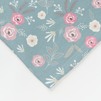 Cobertor De Velo Retro floral pattern.