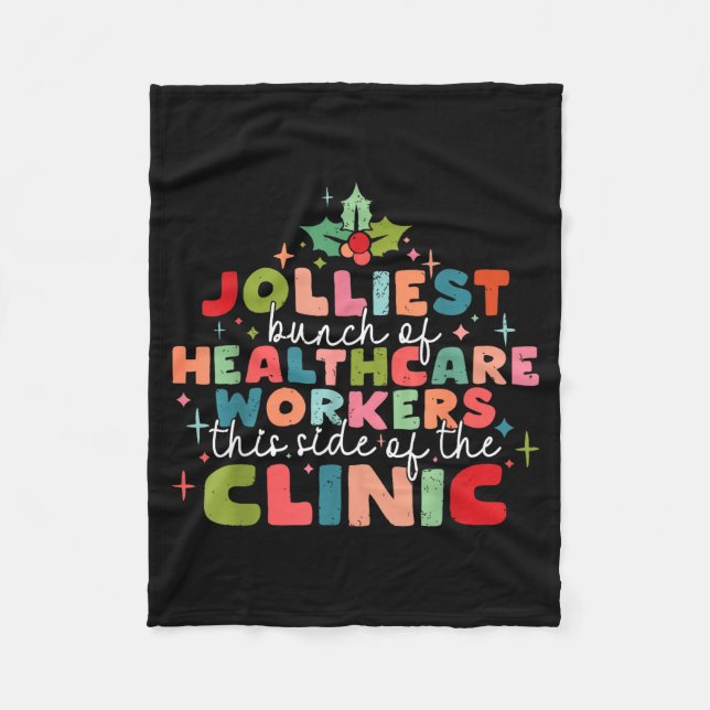 Cobertor De Velo Retro Funny Nurse Jolliest Bunch Of Healthcare Wor (Frente)