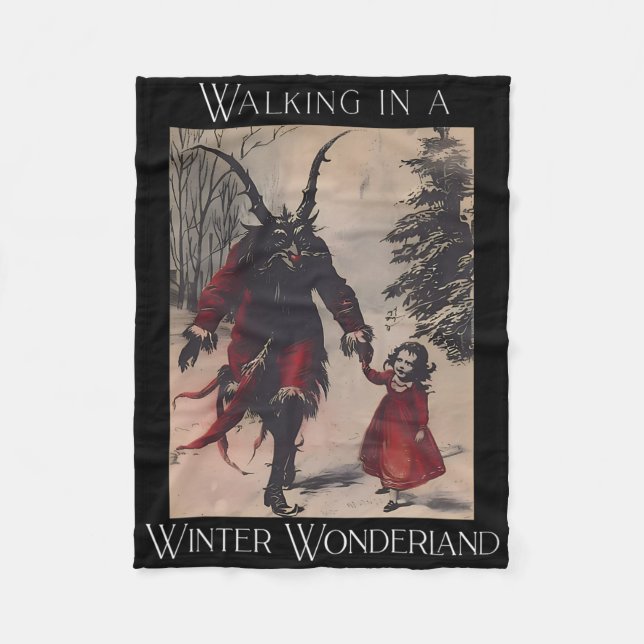 Cobertor De Velo Retro Funny Walking In A Winter Wonderland Merry C (Frente)