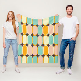 Cobertor De Velo Retro geometric pattern with vertical ovals