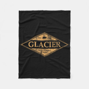 Cobertor De Velo Retro Glaciar National Park Montana Women Kids