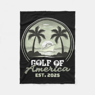 Cobertor De Velo Retro Golfo Dos EUA América 2025 Bandeira American