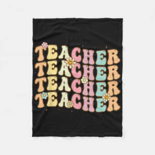 Cobertor De Velo Retro Groover Teacher Inspirational Colorful Ck to