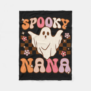 Cobertor De Velo Retro Groovy Halloween Ghost Spooky Nana Costume
