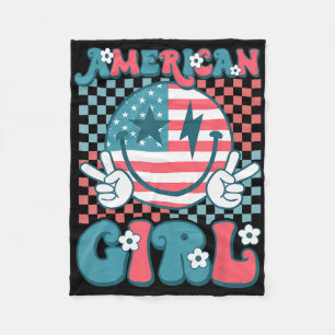 Cobertor De Velo Retro Groovy Quarto De Julho Sorria Gir Americana