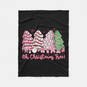 Cobertor De Velo Retro Groovy Rosa Oh Árvore de Natal Faz Debbie C