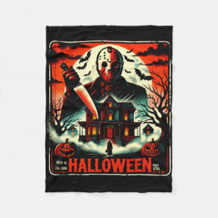 Cobertor De Velo Retro Halloween Horror Night 80s Slasher Vibes