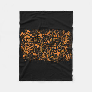 Cobertor De Velo Retro Halloween Hot Ghoul Spooky Checkered Hallowe