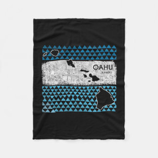 Cobertor De Velo Retro Hawaiian Island Oahu Hawaii Volcano Vacation