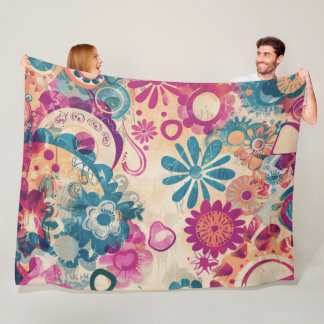 Cobertor De Velo Retro Hippie: Flores Silvestres