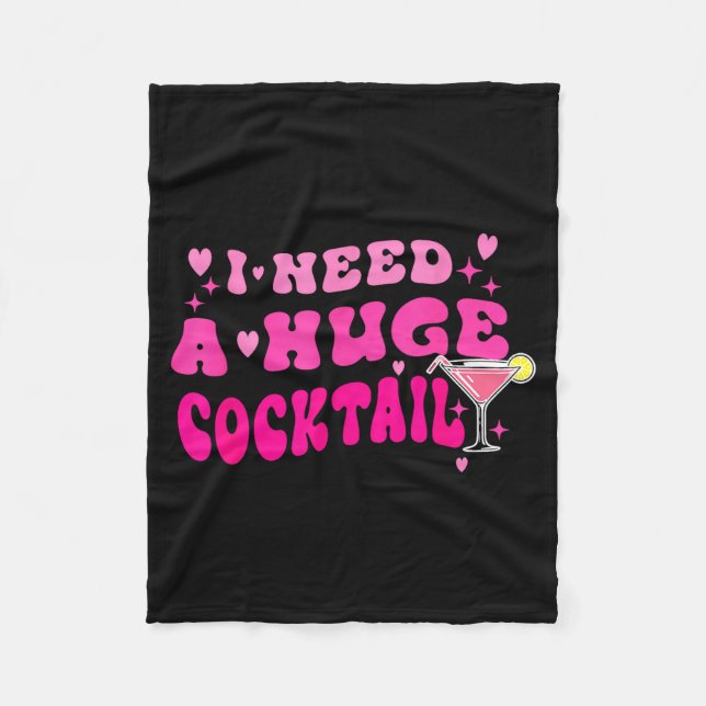 Cobertor De Velo Retro I Need A Huge Tail Funny Party Drinking Gift (Frente)