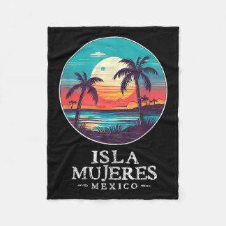 Cobertor De Velo Retro Ilha das Mulheres México Praia Pôr do Sol Le