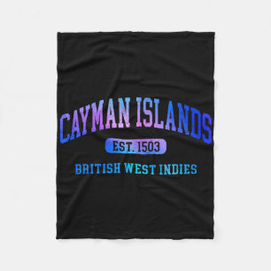 Cobertor De Velo Retro Ilhas Grand Cayman Colorido Arco Texto Souv