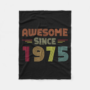 Cobertor De Velo Retro Incrível Desde 1975 47º Aniversário Nascido 