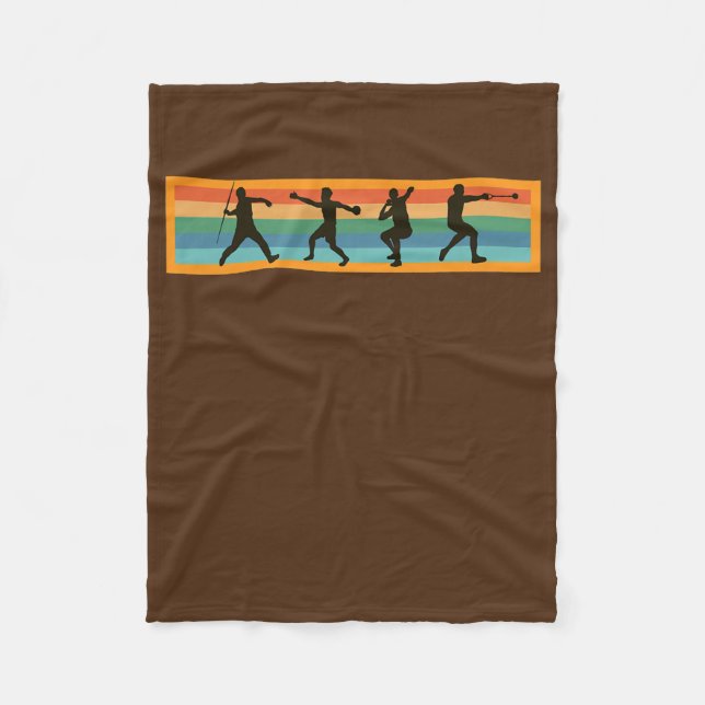 Cobertor De Velo Retro Javelin Discus Shot Colocar O Martelo E (Frente)