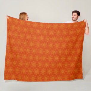 Cobertor De Velo Retro Mandala Papaya Fleece Blanket (3 Tamanhos)
