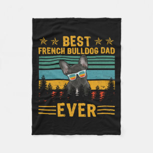 Cobertor De Velo Retrô Melhor Pai de Bulldog Francês Nunca Cachorro