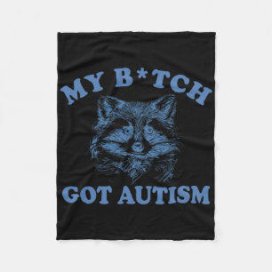 Cobertor De Velo Retro Meu Filho Tem Autismo Dito Divertido Meme Co
