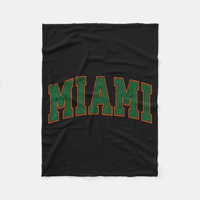 Cobertor De Velo Retro Miami Florida Tee Men Women And Kids  (Frente)