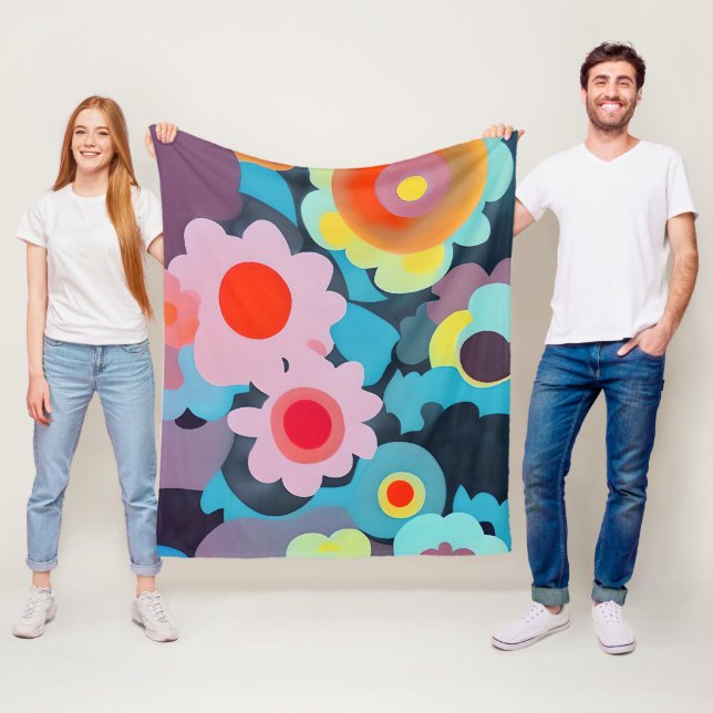 Cobertor De Velo Retro mod flowers (In Situ)