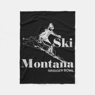 Cobertor De Velo Retro Montana Bridger Bowl Skiing Tee