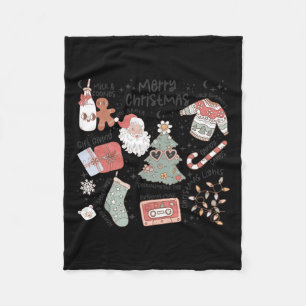 Cobertor De Velo Retro Natal Papai Noel Cookie Feia Natal